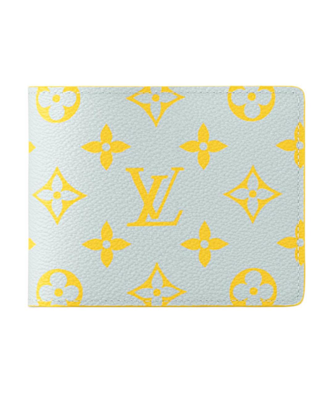 LOUIS VUITTON Голубой кожаный кошелек, фото 1