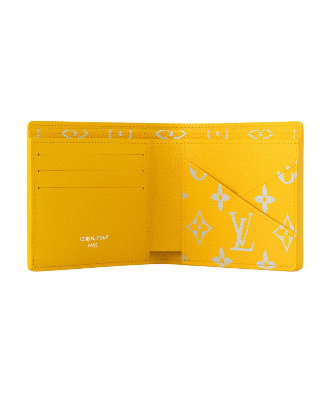 LOUIS VUITTON Голубой кожаный кошелек, фото 4