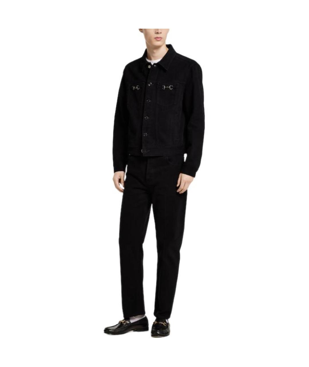GUCCI Черная деним куртка, фото 2