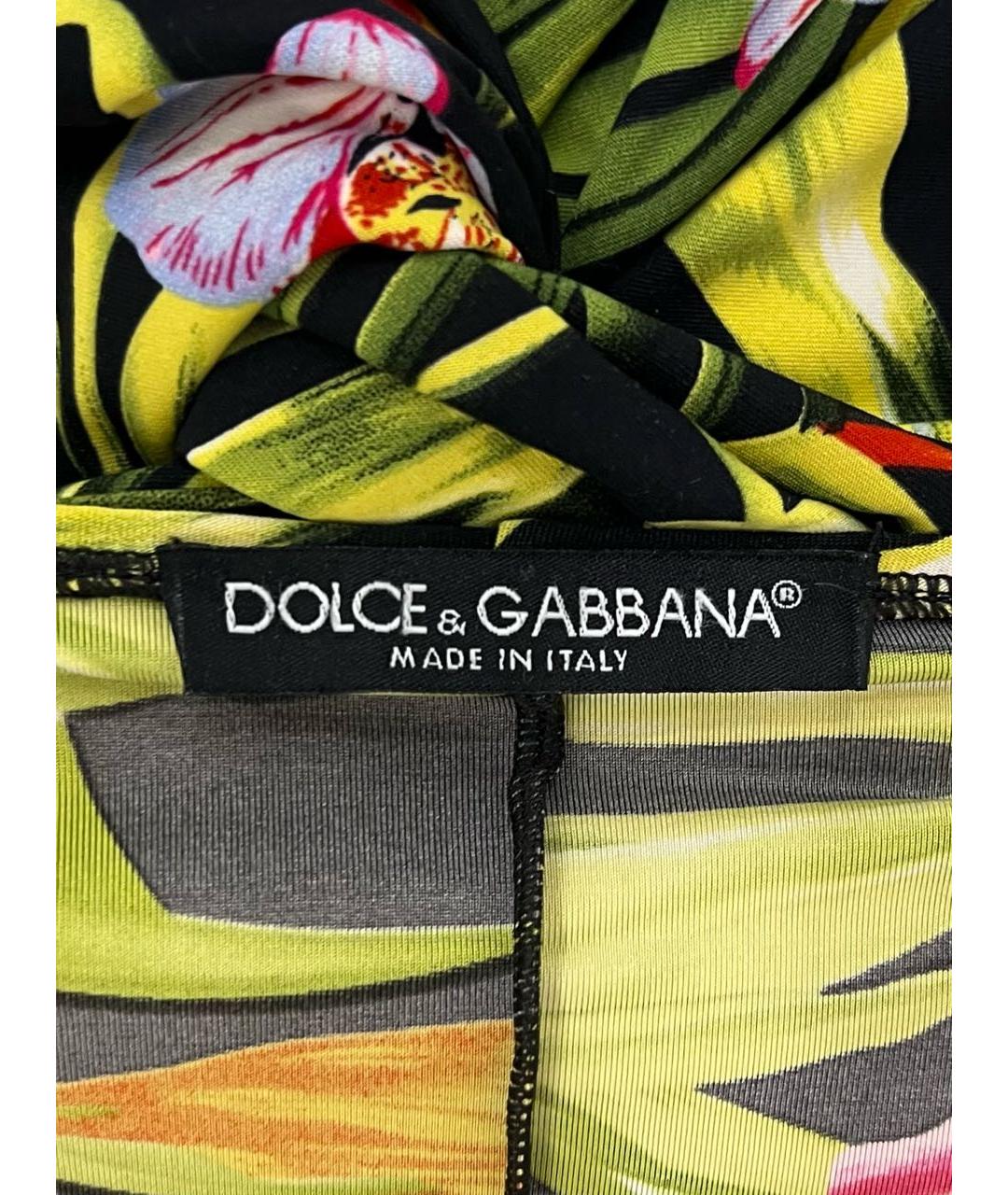 DOLCE&GABBANA Мульти вискозное повседневное платье, фото 8