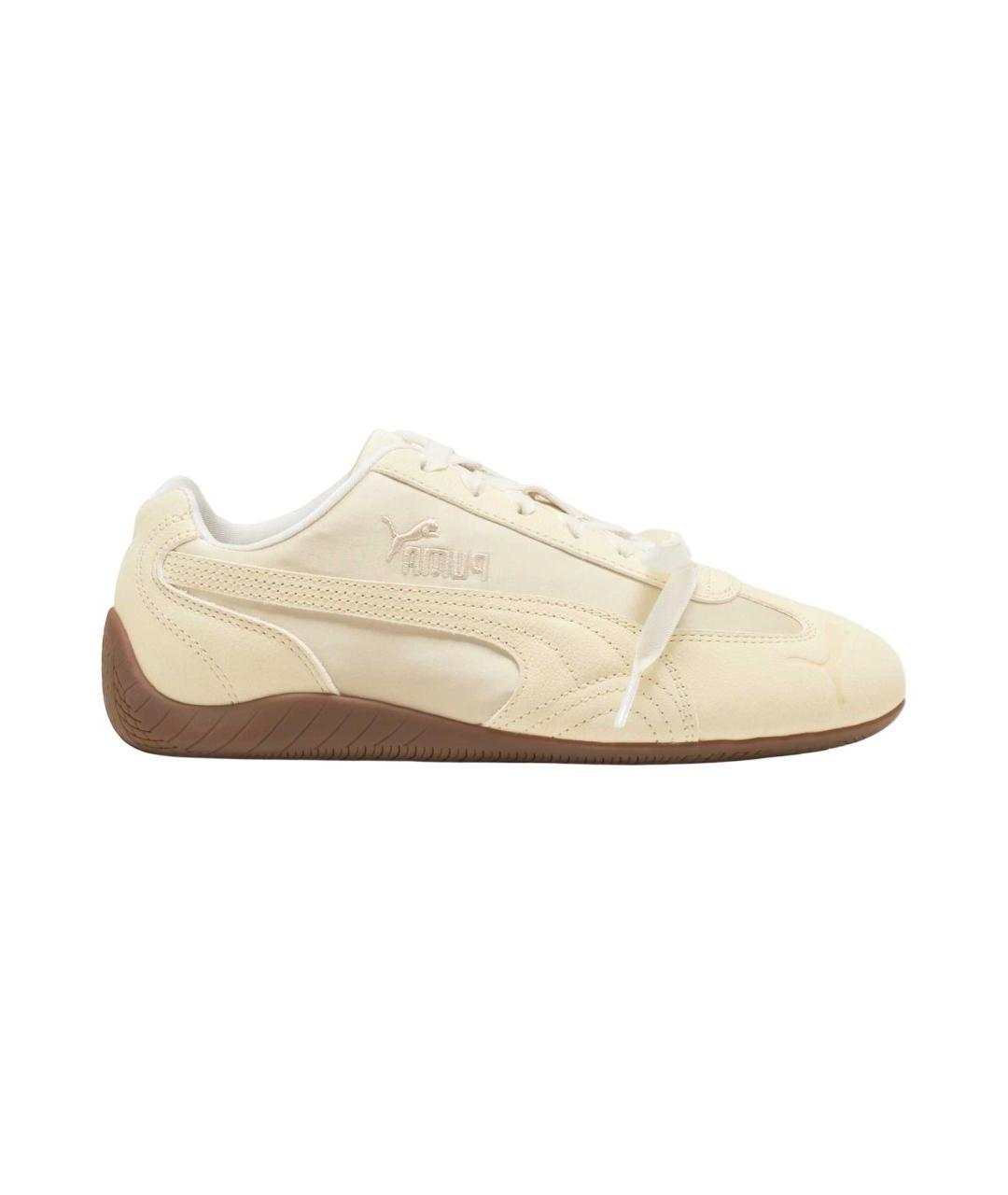 PUMA Желтые кожаные кроссовки, фото 1