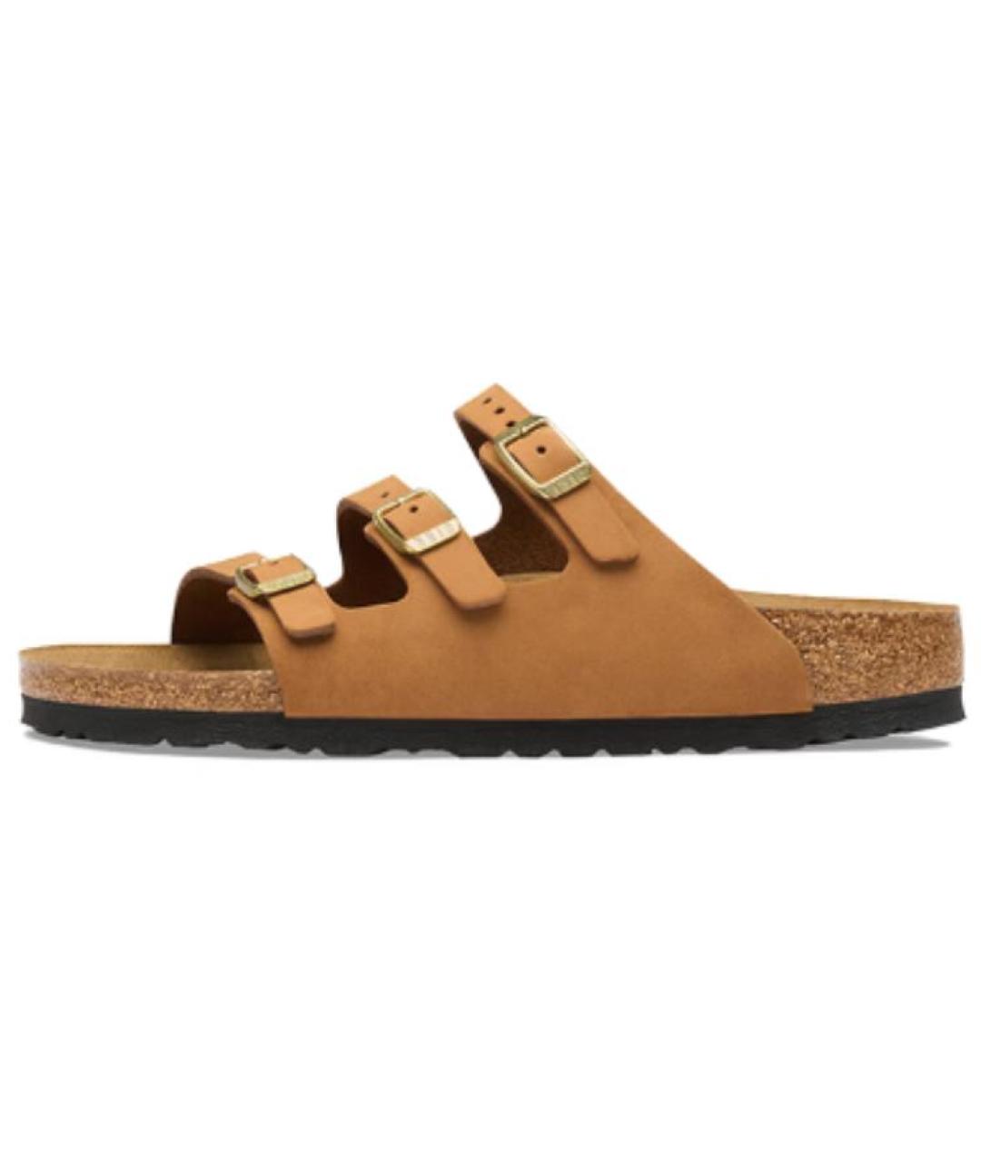 BIRKENSTOCK Коричневые замшевые сандалии, фото 4