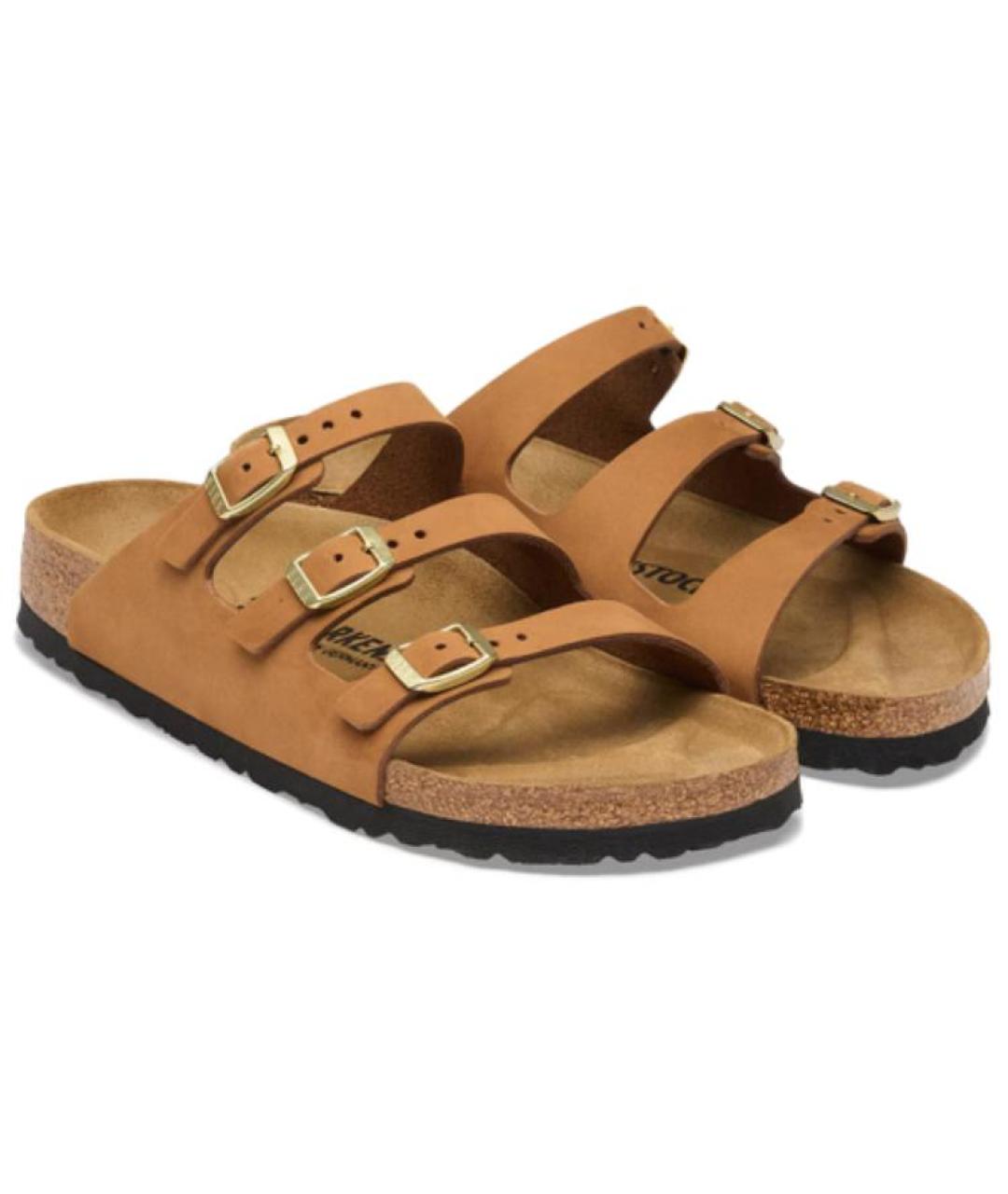 BIRKENSTOCK Коричневые замшевые сандалии, фото 3