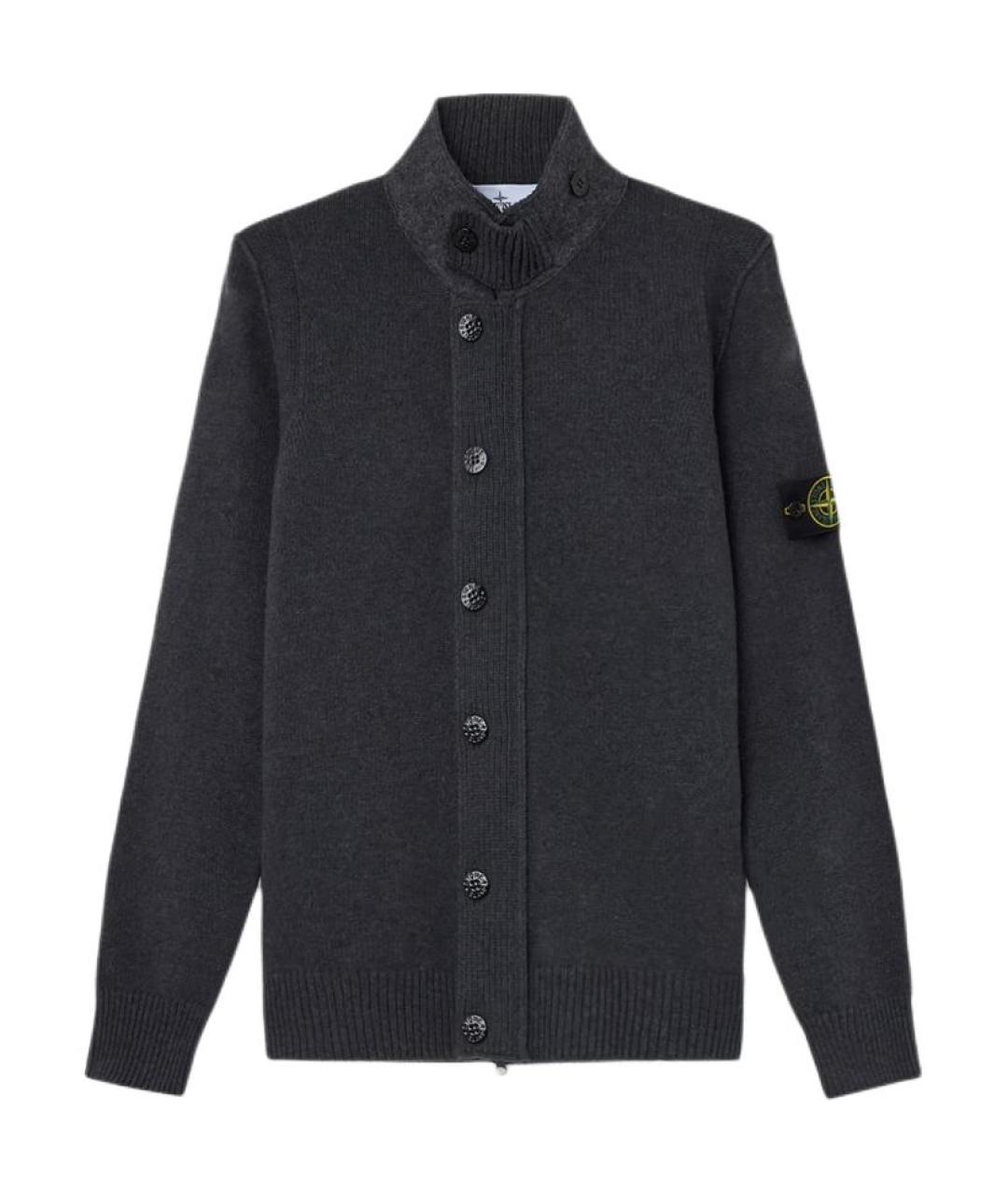STONE ISLAND Серый кардиган, фото 1