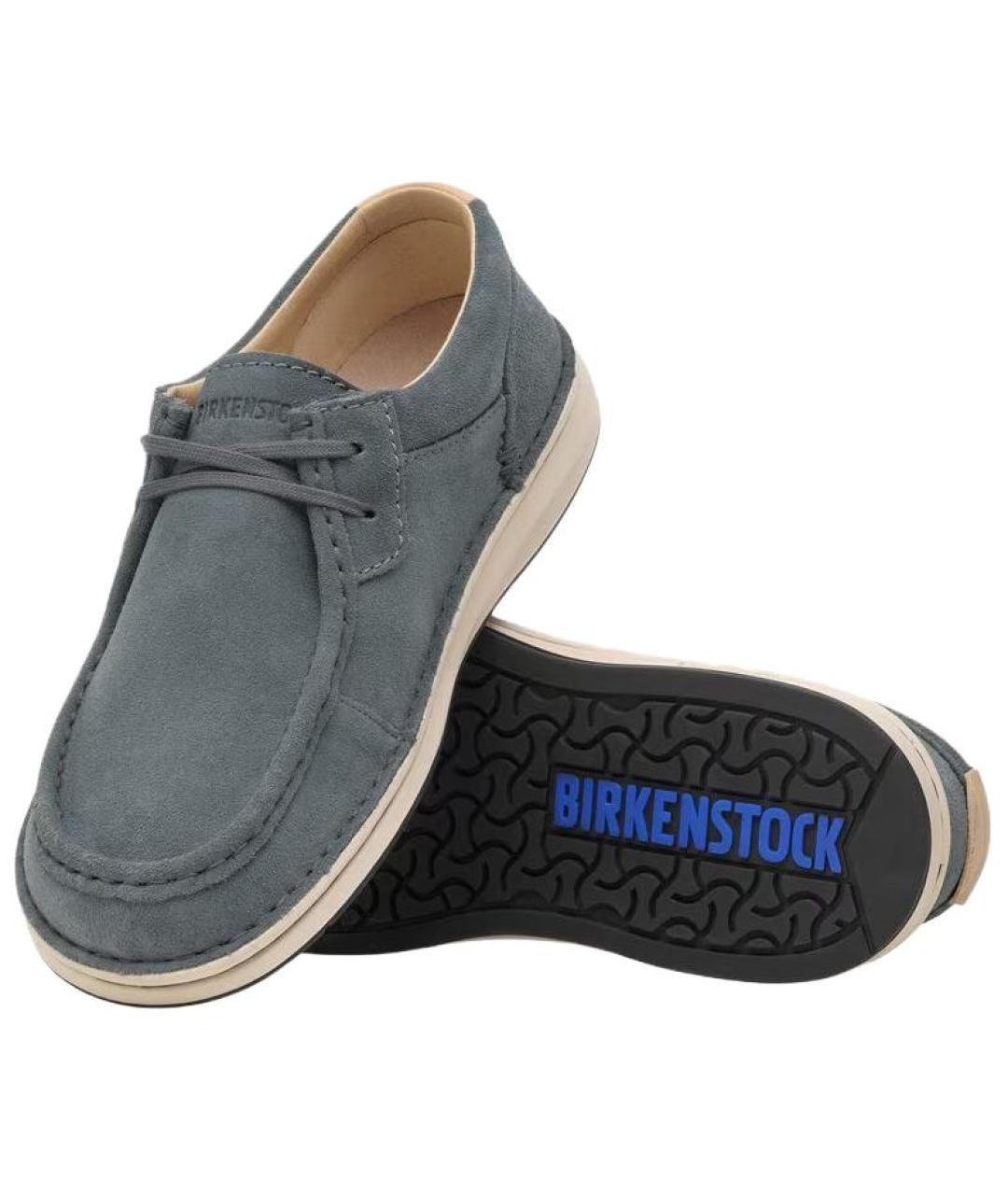BIRKENSTOCK Серые замшевые кроссовки, фото 4