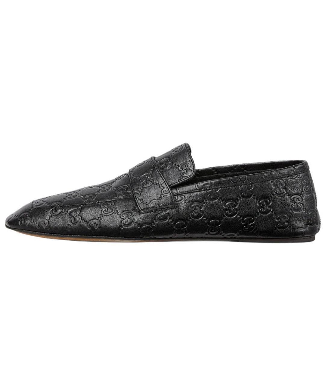 GUCCI Черные кожаные туфли, фото 2