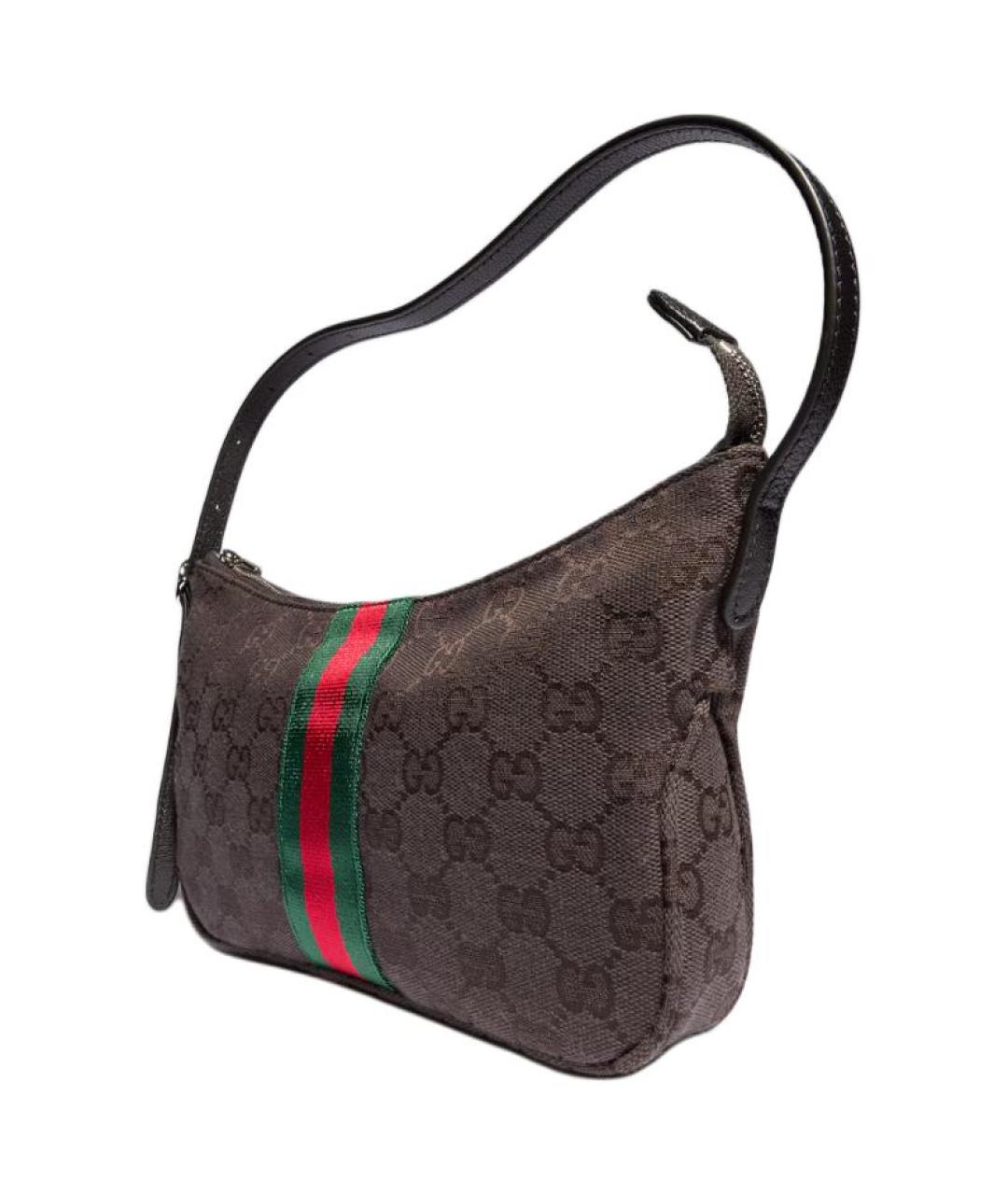 GUCCI Коричневая канва сумка через плечо, фото 4