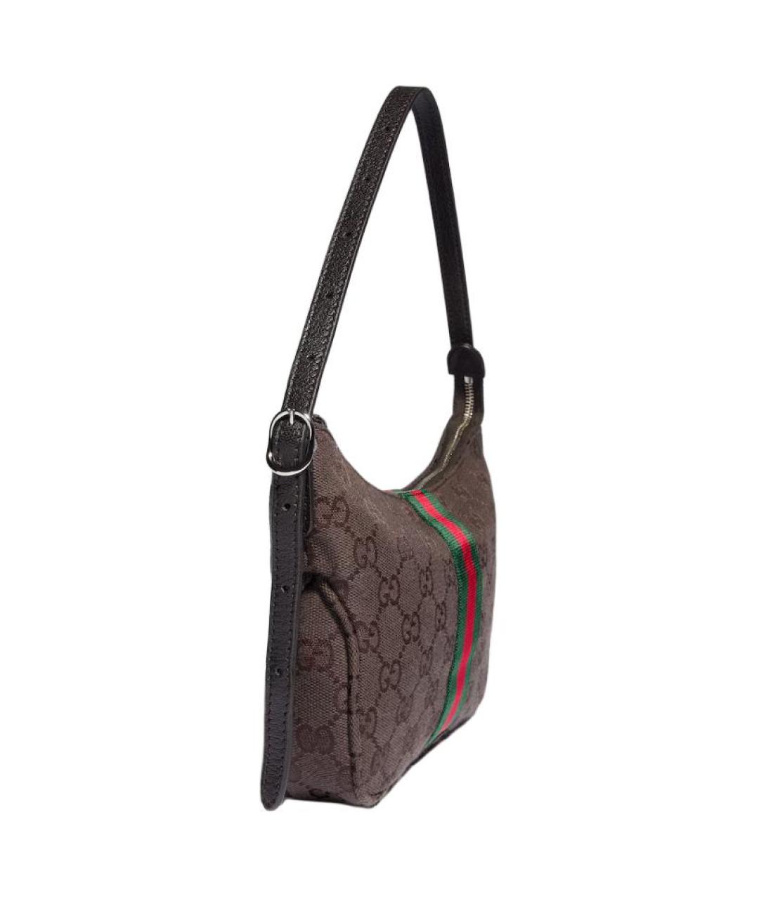 GUCCI Коричневая канва сумка через плечо, фото 2
