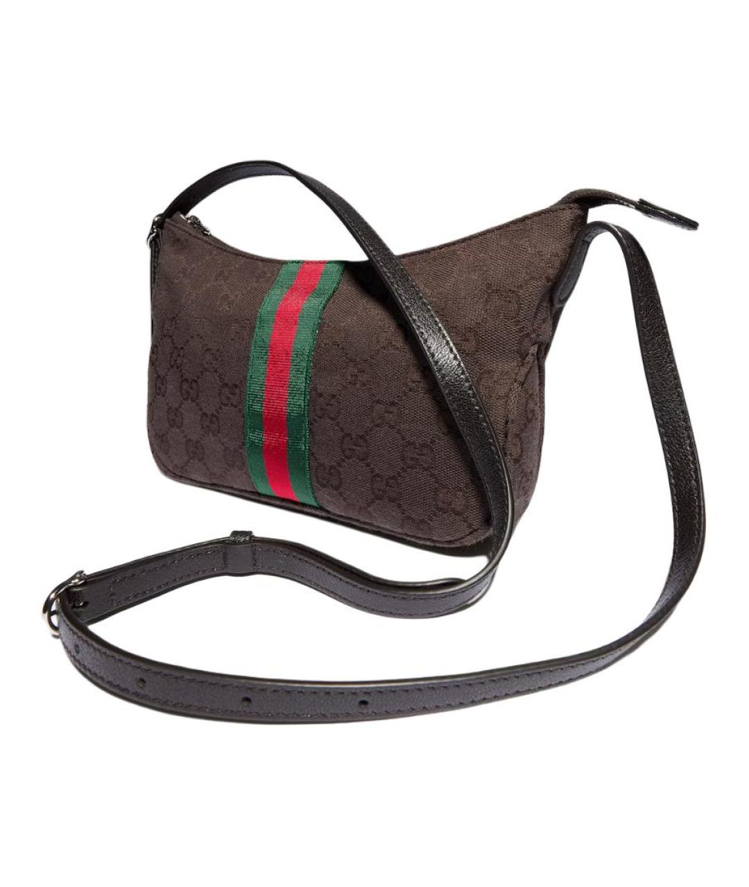 GUCCI Коричневая канва сумка через плечо, фото 3
