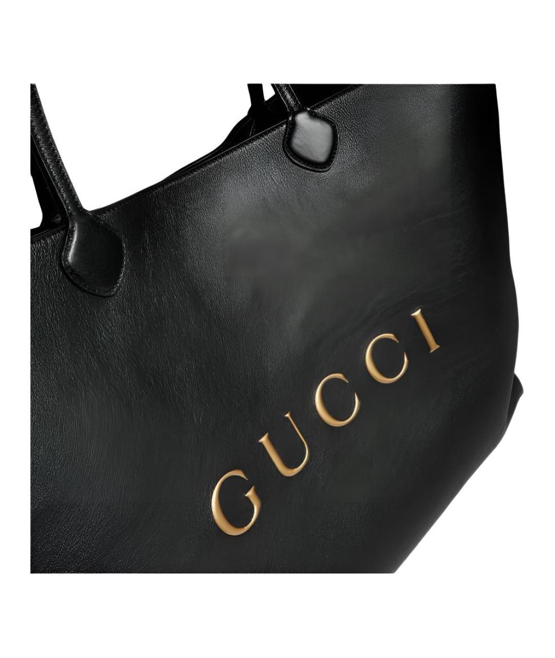 GUCCI Черная кожаная сумка через плечо, фото 5