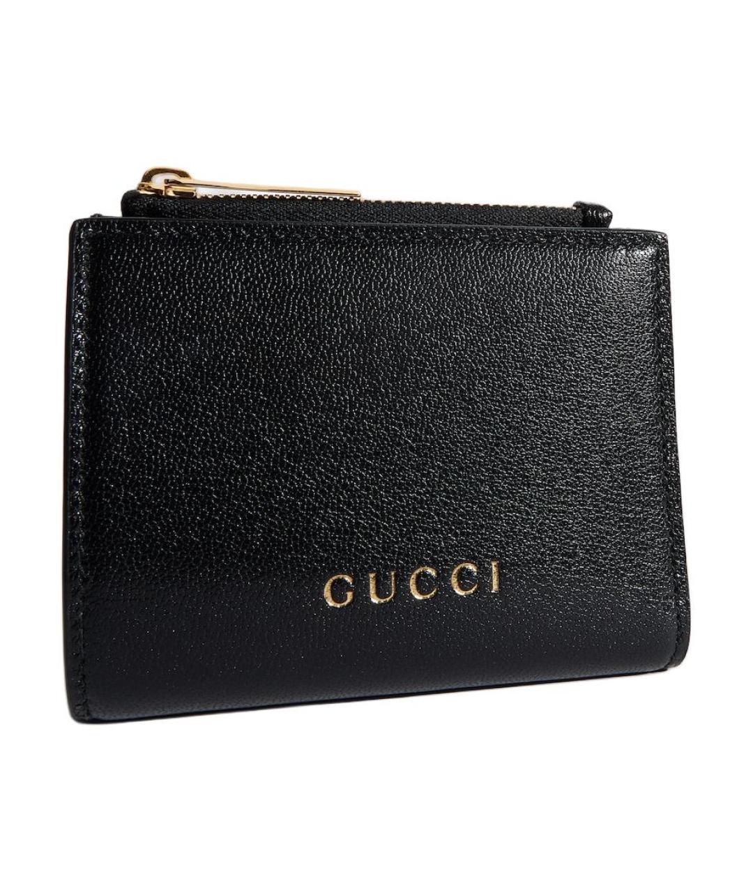 GUCCI Черный кожаный кошелек, фото 1