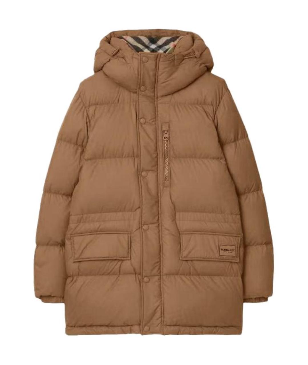 BURBERRY Коричневый пуховик, фото 1