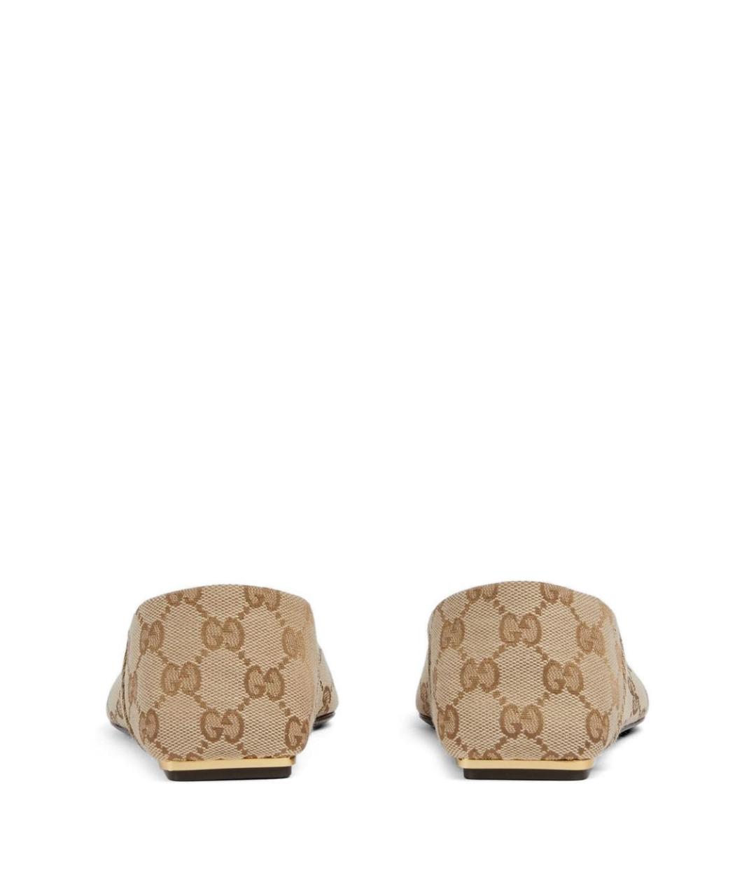 GUCCI Бежевые синтетические балетки, фото 4