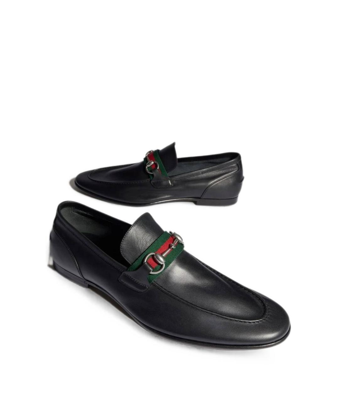 GUCCI Черные кожаные лоферы, фото 3