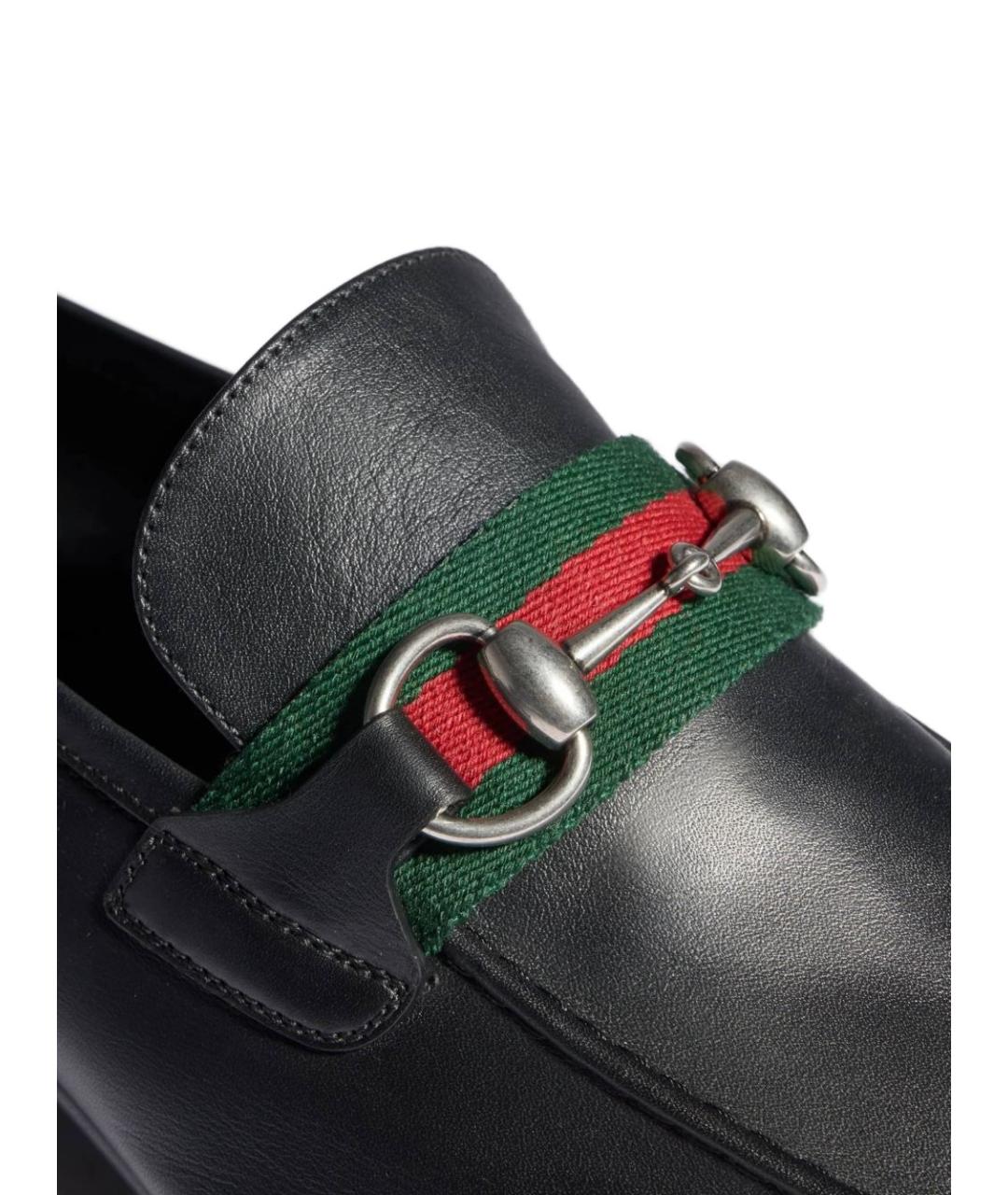 GUCCI Черные кожаные лоферы, фото 2