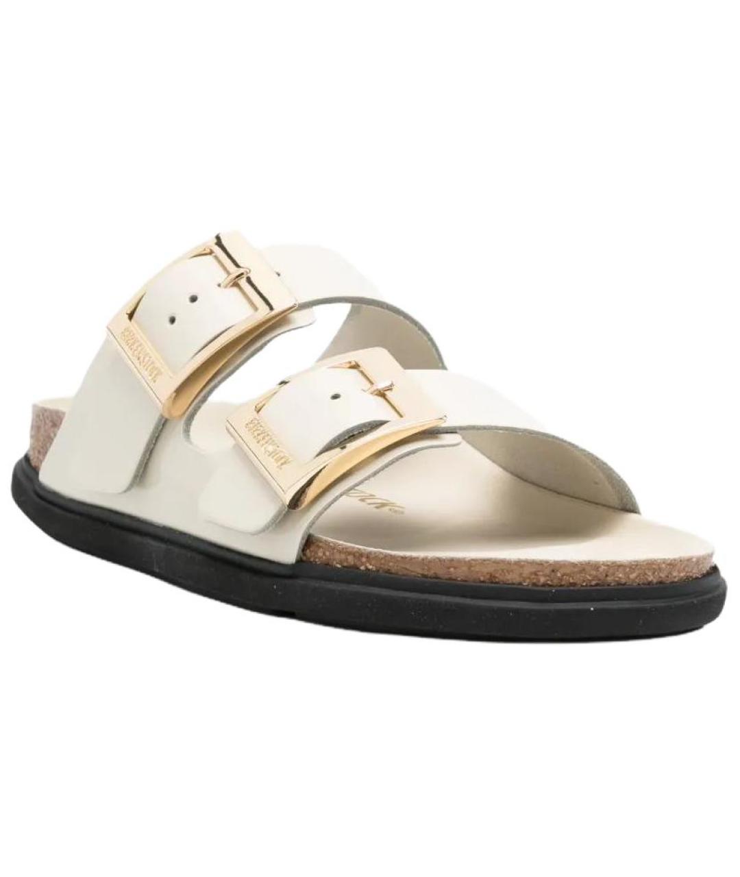 BIRKENSTOCK Белые кожаные сандалии, фото 3