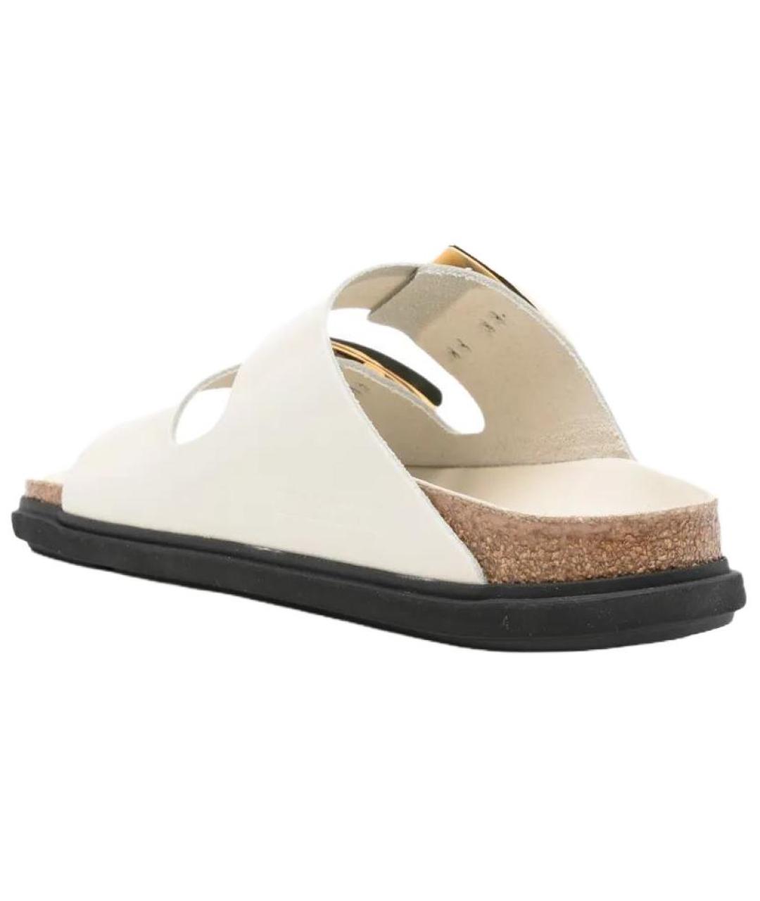 BIRKENSTOCK Белые кожаные сандалии, фото 5