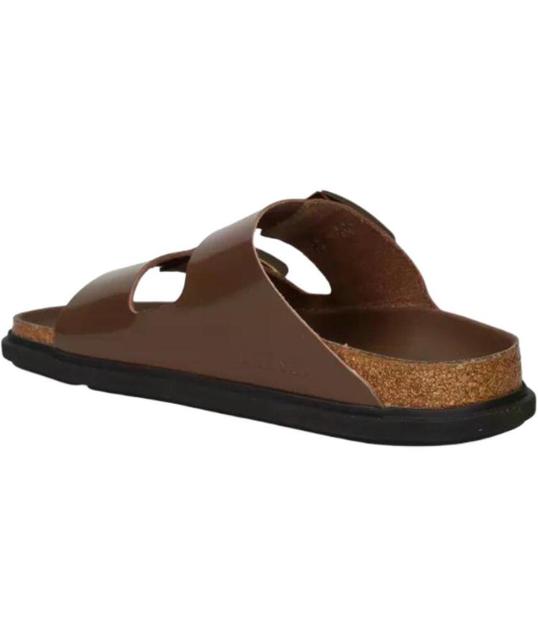 BIRKENSTOCK Коричневые резиновые сандалии, фото 5
