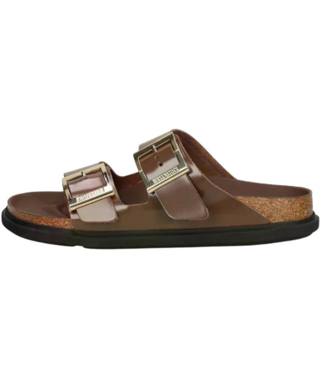 BIRKENSTOCK Коричневые резиновые сандалии, фото 2