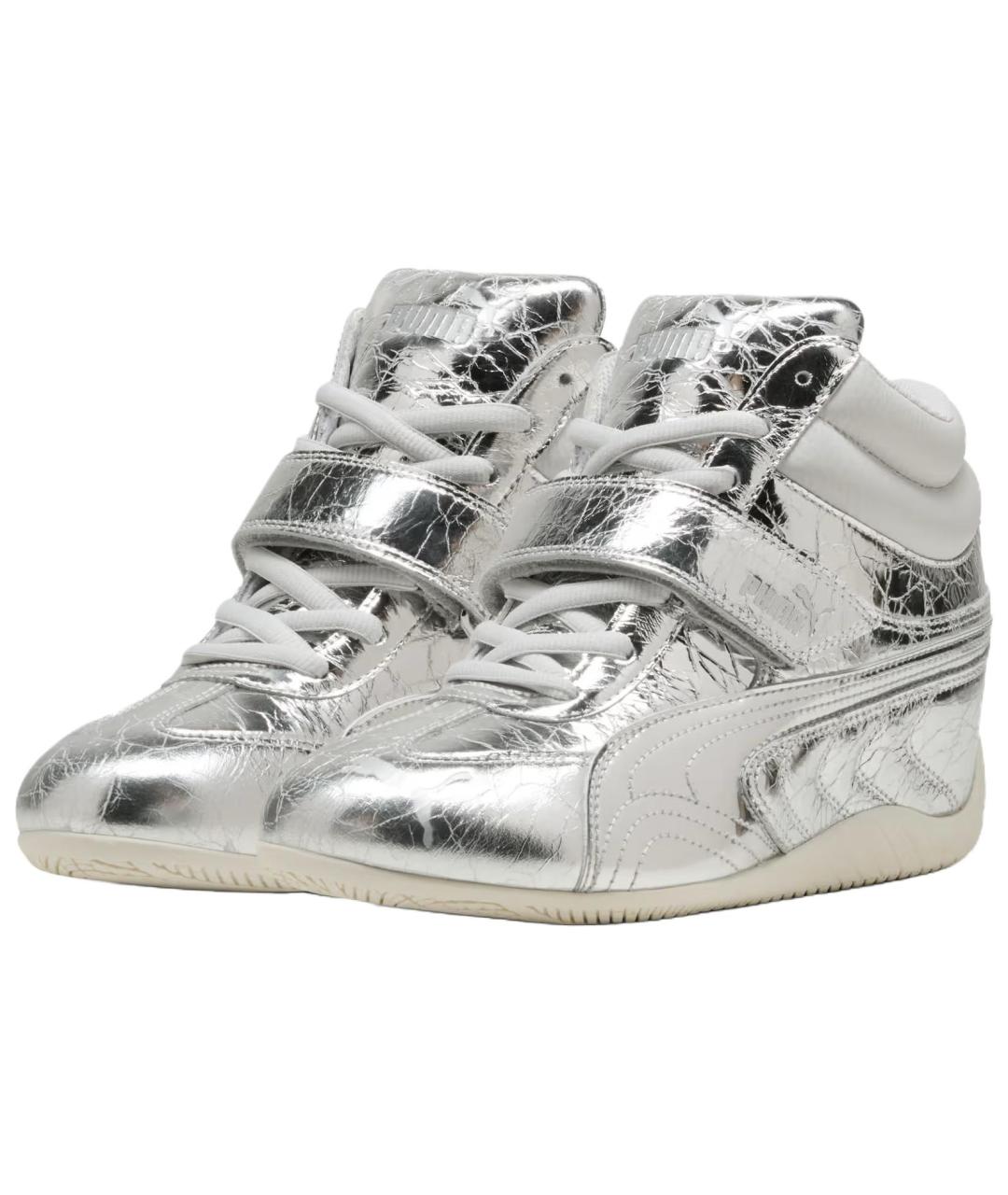 PUMA Серые кожаные кроссовки, фото 3