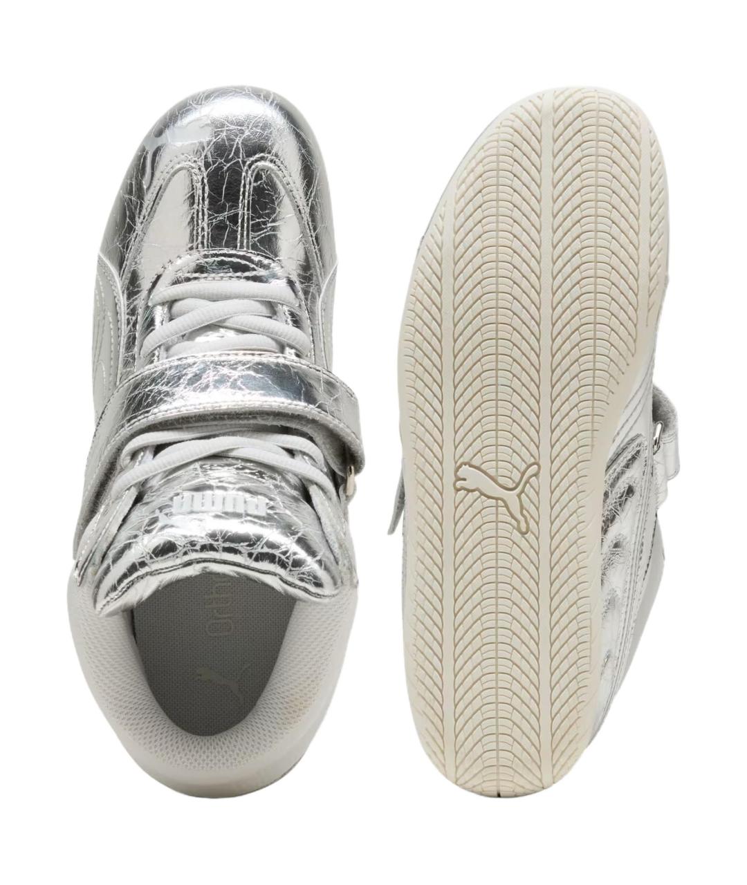 PUMA Серые кожаные кроссовки, фото 4