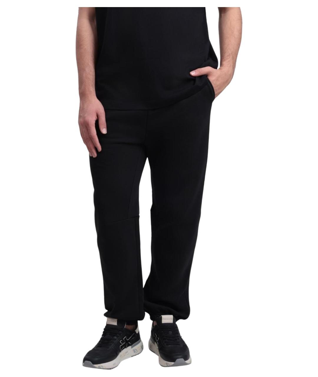 CALVIN KLEIN Черные хлопковые повседневные брюки, фото 1