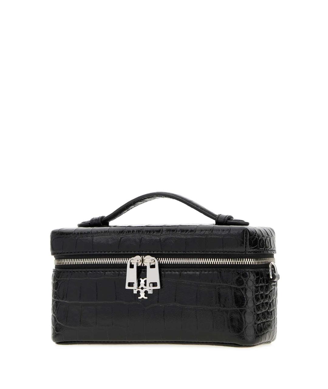 TORY BURCH Черная кожаная сумка с короткими ручками, фото 2