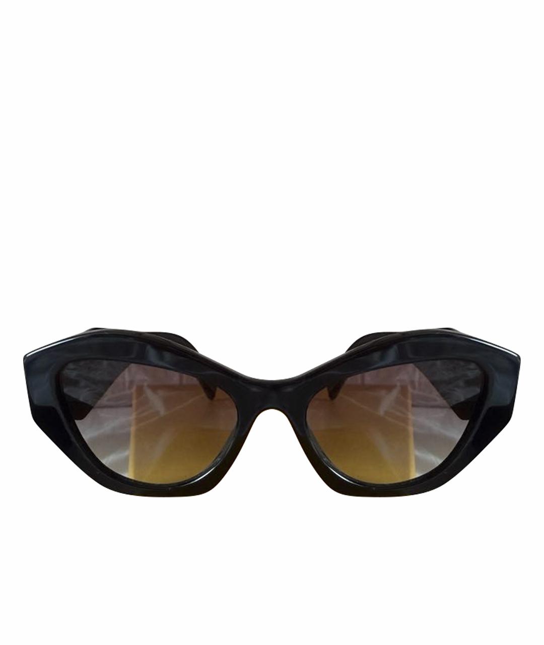 PRADA Черные пластиковые солнцезащитные очки, фото 1