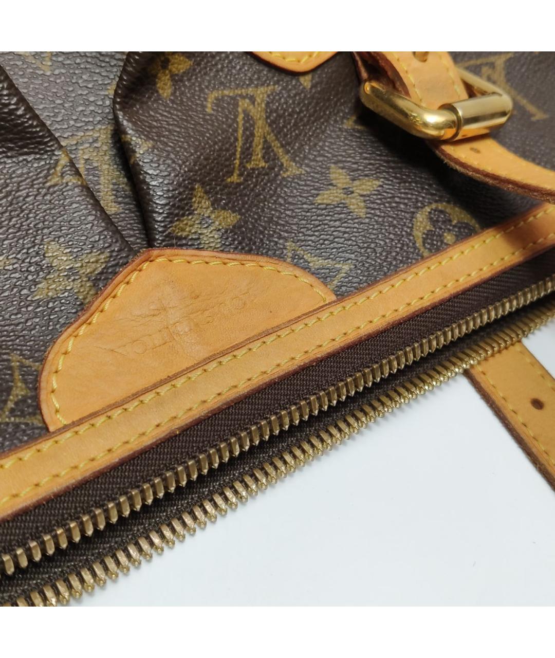 LOUIS VUITTON Коричневая канва сумка тоут, фото 8