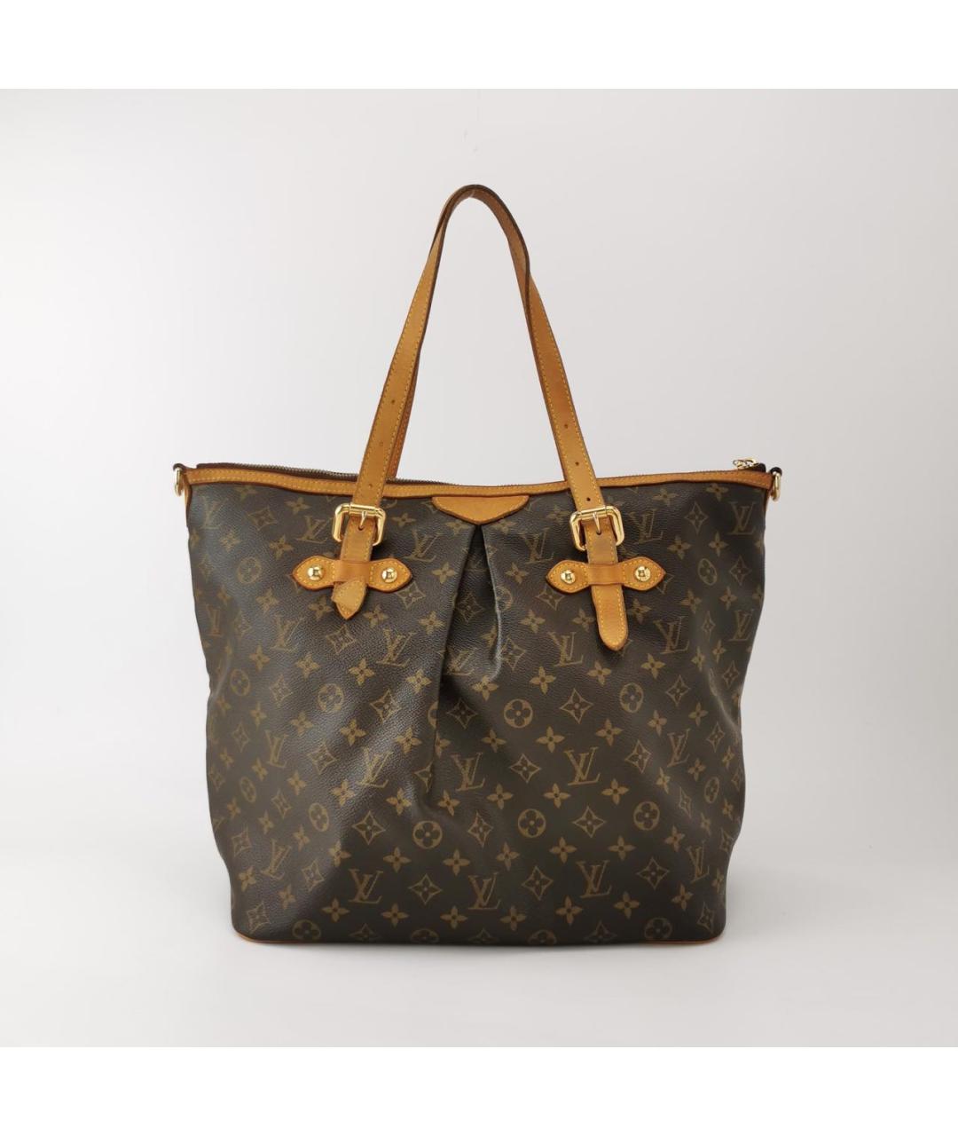 LOUIS VUITTON Коричневая канва сумка тоут, фото 9