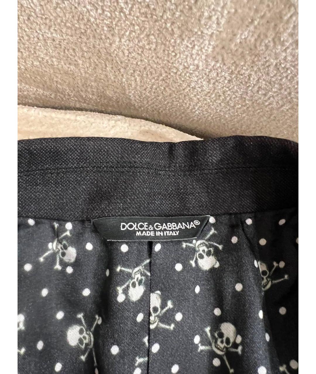 DOLCE&GABBANA Серый шерстяной пиджак, фото 5