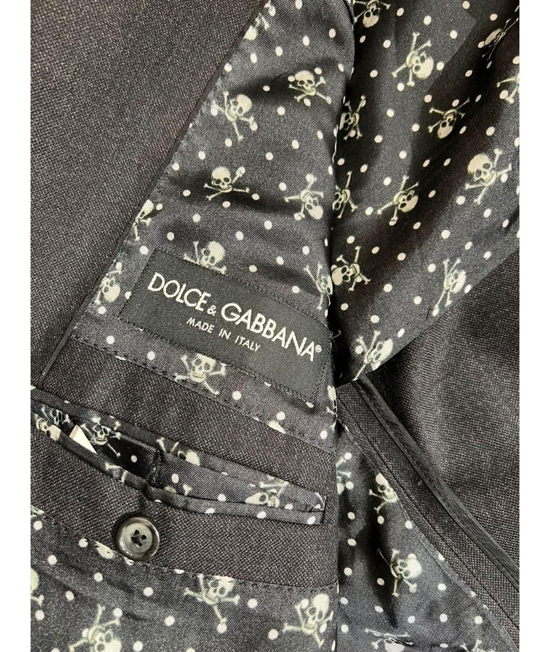 DOLCE&GABBANA Серый шерстяной пиджак, фото 6