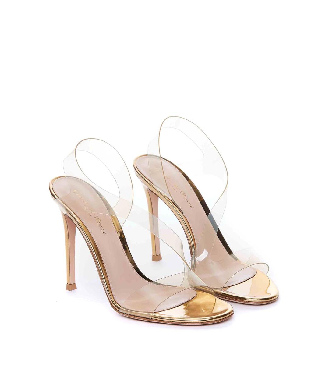 GIANVITO ROSSI Бежевые кожаные босоножки, фото 4