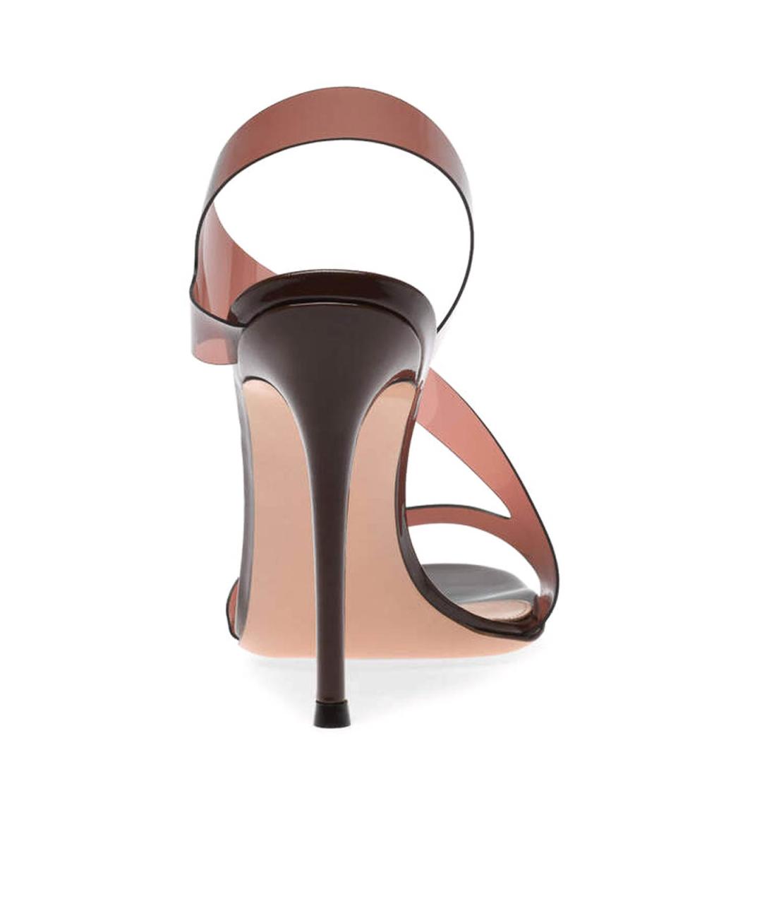 GIANVITO ROSSI Коричневые кожаные босоножки, фото 3
