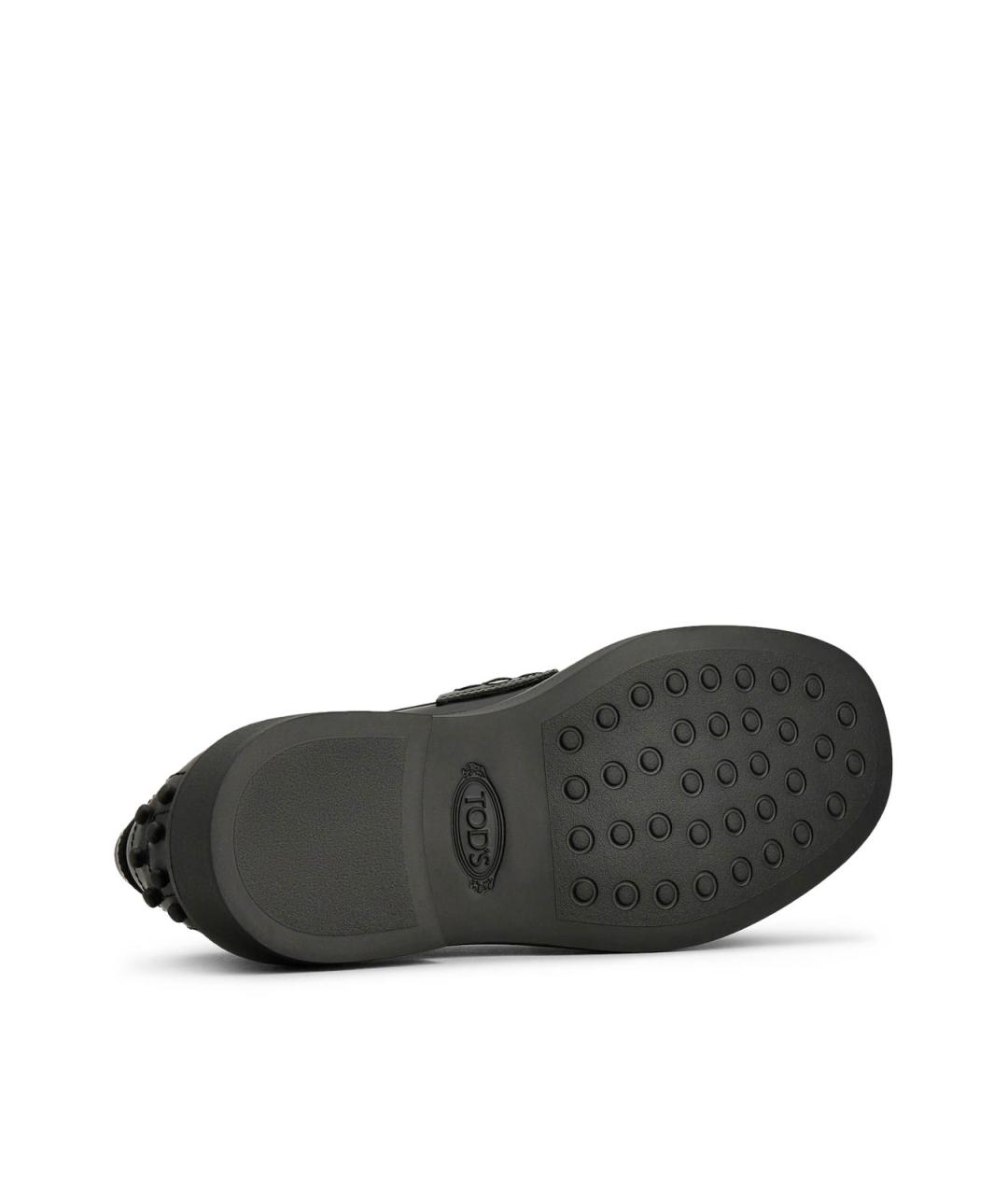 TOD'S Черные кожаные лоферы, фото 4