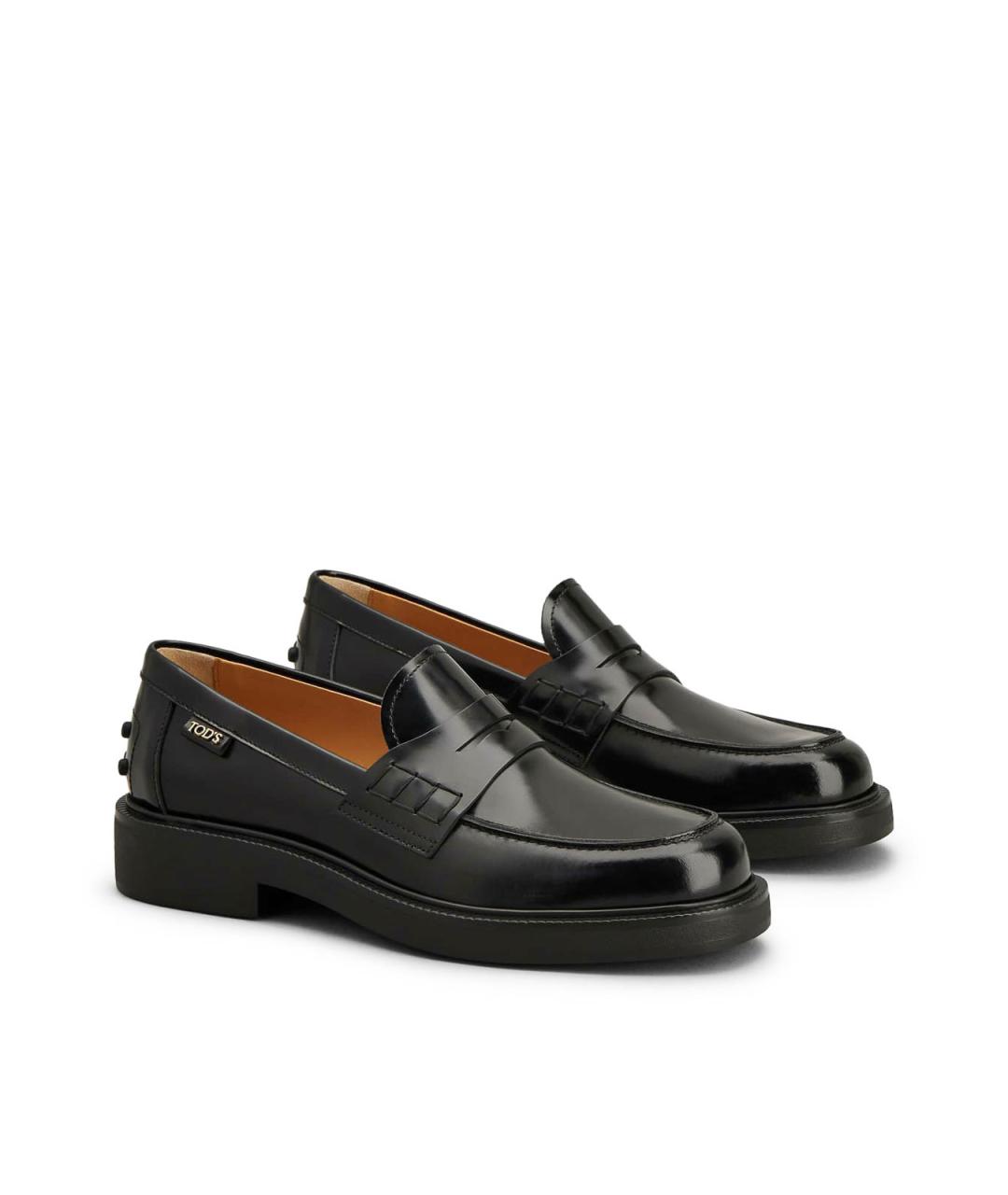 TOD'S Черные кожаные лоферы, фото 2