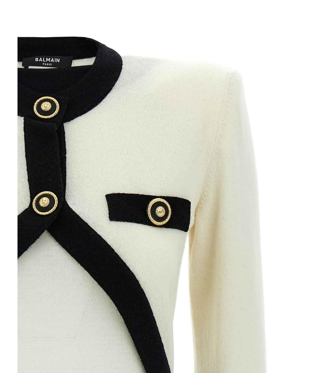 BALMAIN Белое шерстяное повседневное платье, фото 3