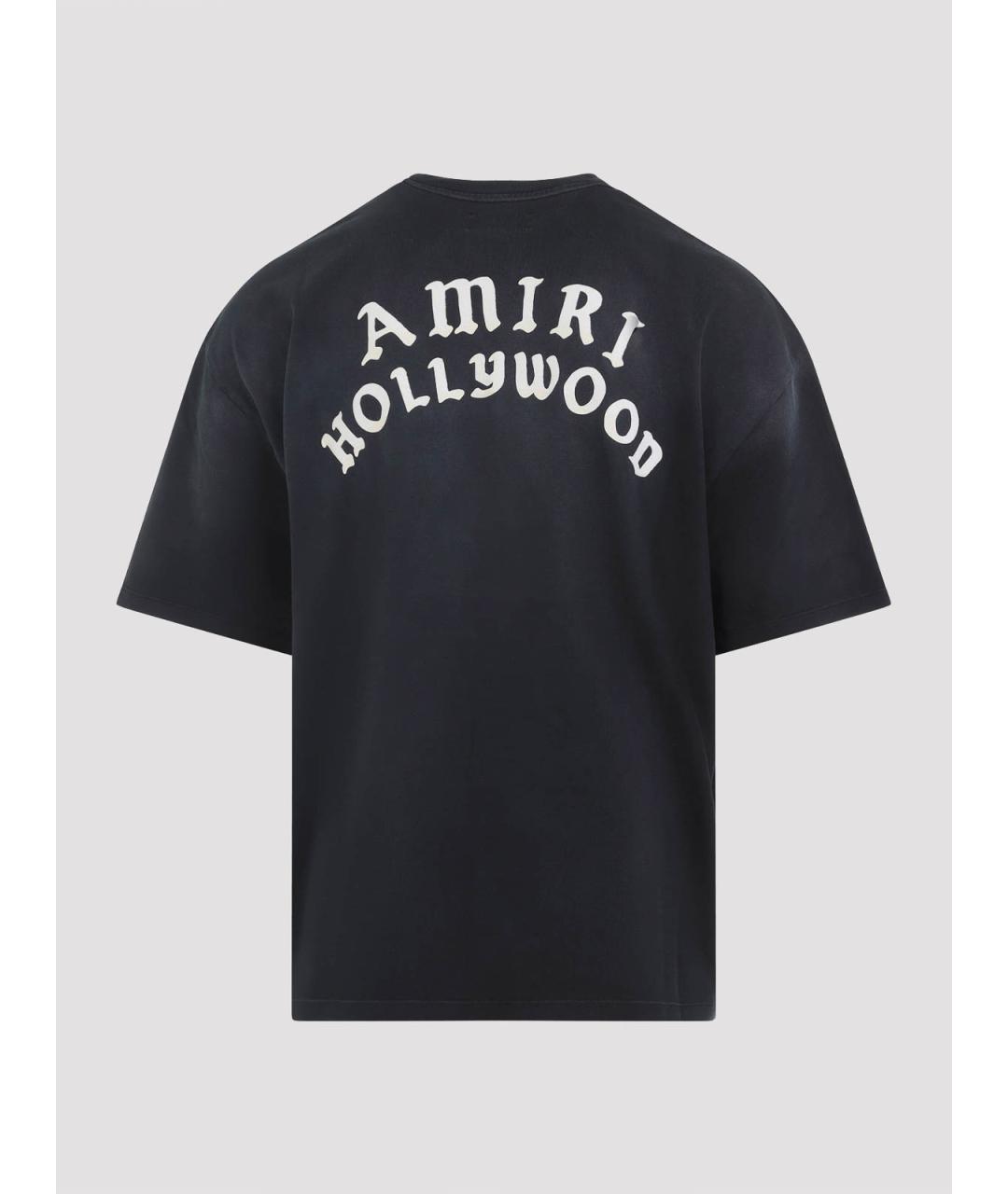 Ami Paris Черная хлопковая футболка, фото 2