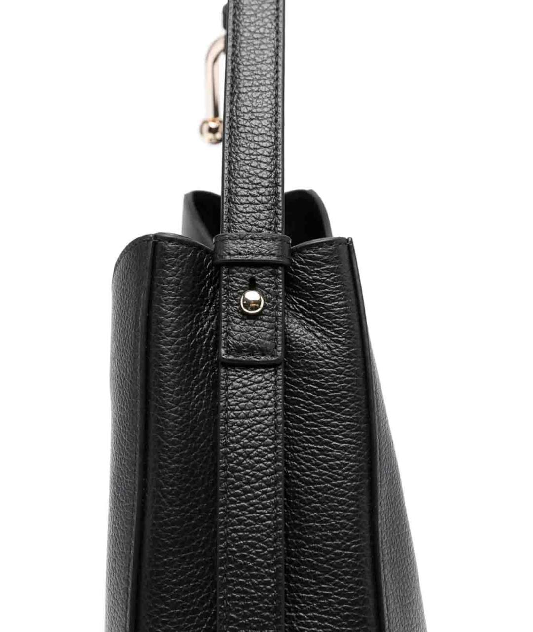 FURLA Черная кожаная сумка с короткими ручками, фото 5