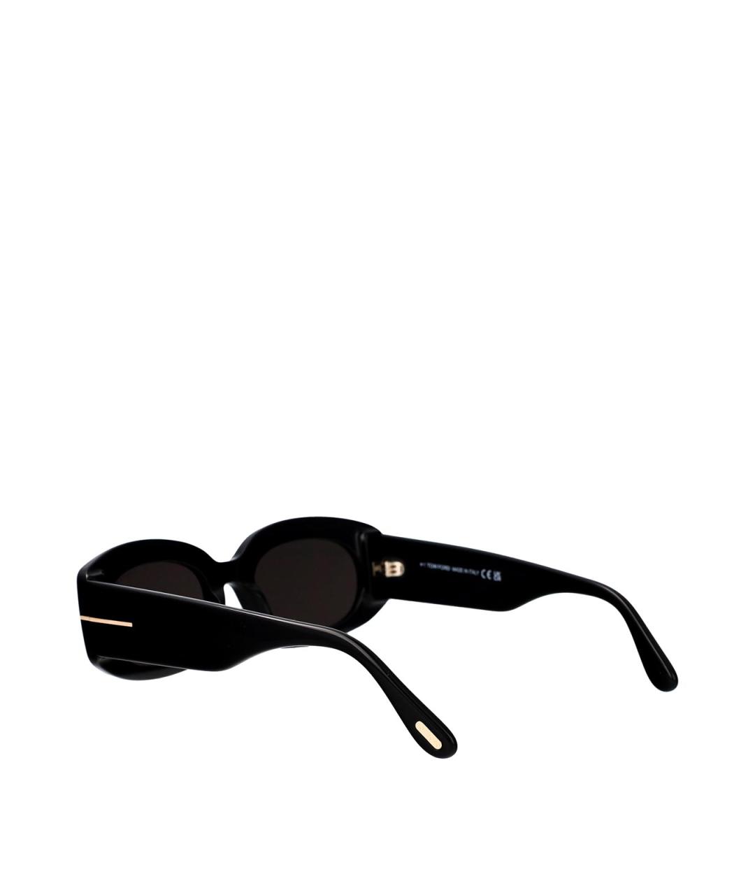TOM FORD Черные пластиковые солнцезащитные очки, фото 4