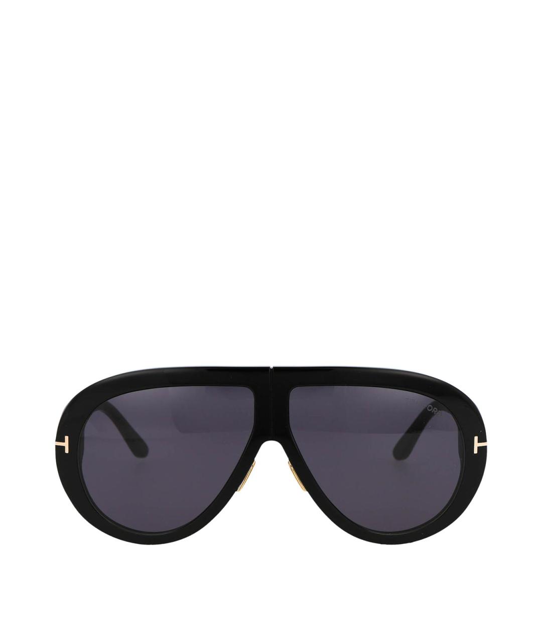 TOM FORD Черные пластиковые солнцезащитные очки, фото 1
