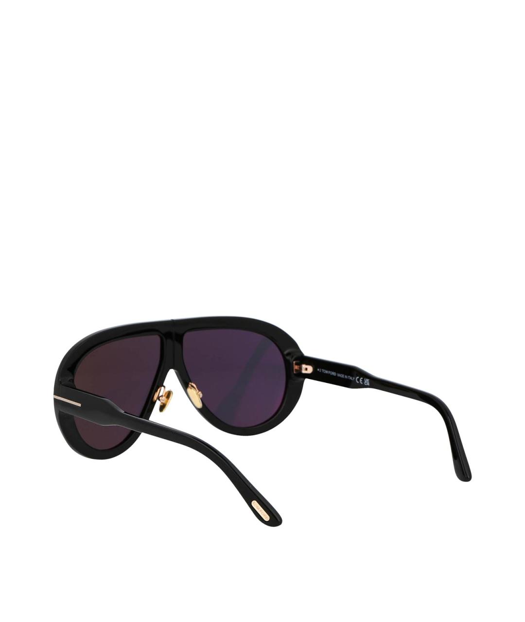 TOM FORD Черные пластиковые солнцезащитные очки, фото 4