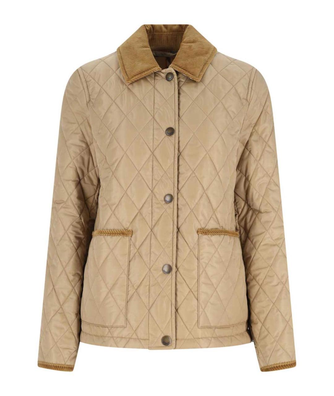 BURBERRY Бежевая полиамидовая куртка, фото 1