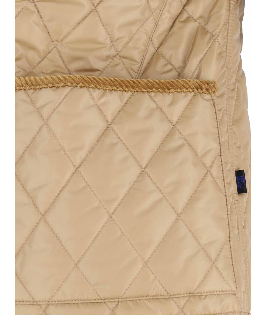 BURBERRY Бежевая полиамидовая куртка, фото 3