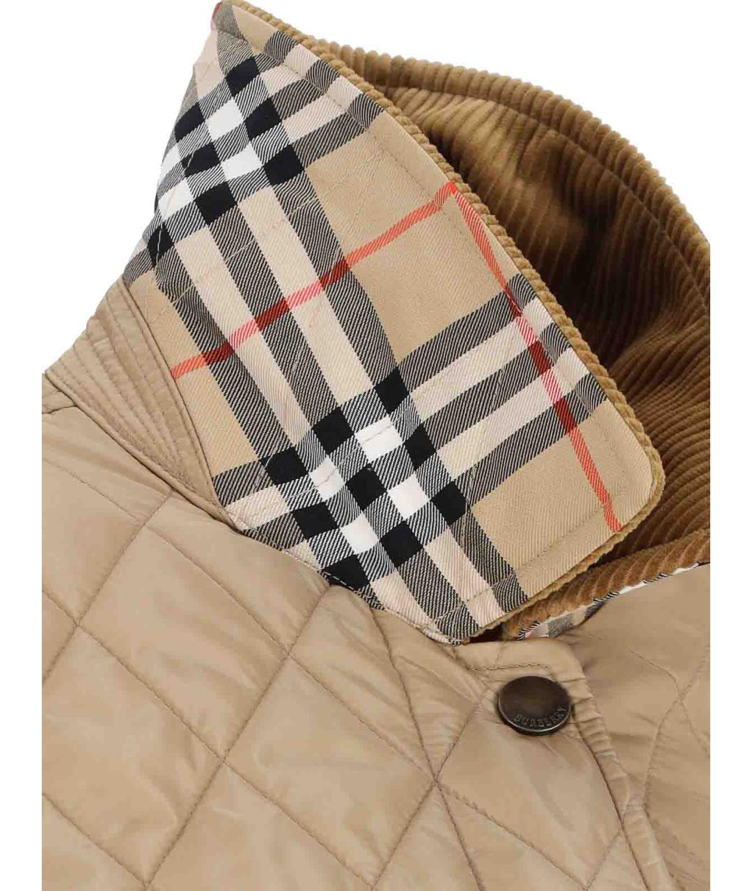 BURBERRY Бежевая полиамидовая куртка, фото 4
