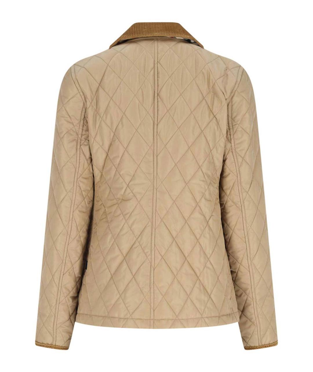 BURBERRY Бежевая полиамидовая куртка, фото 2