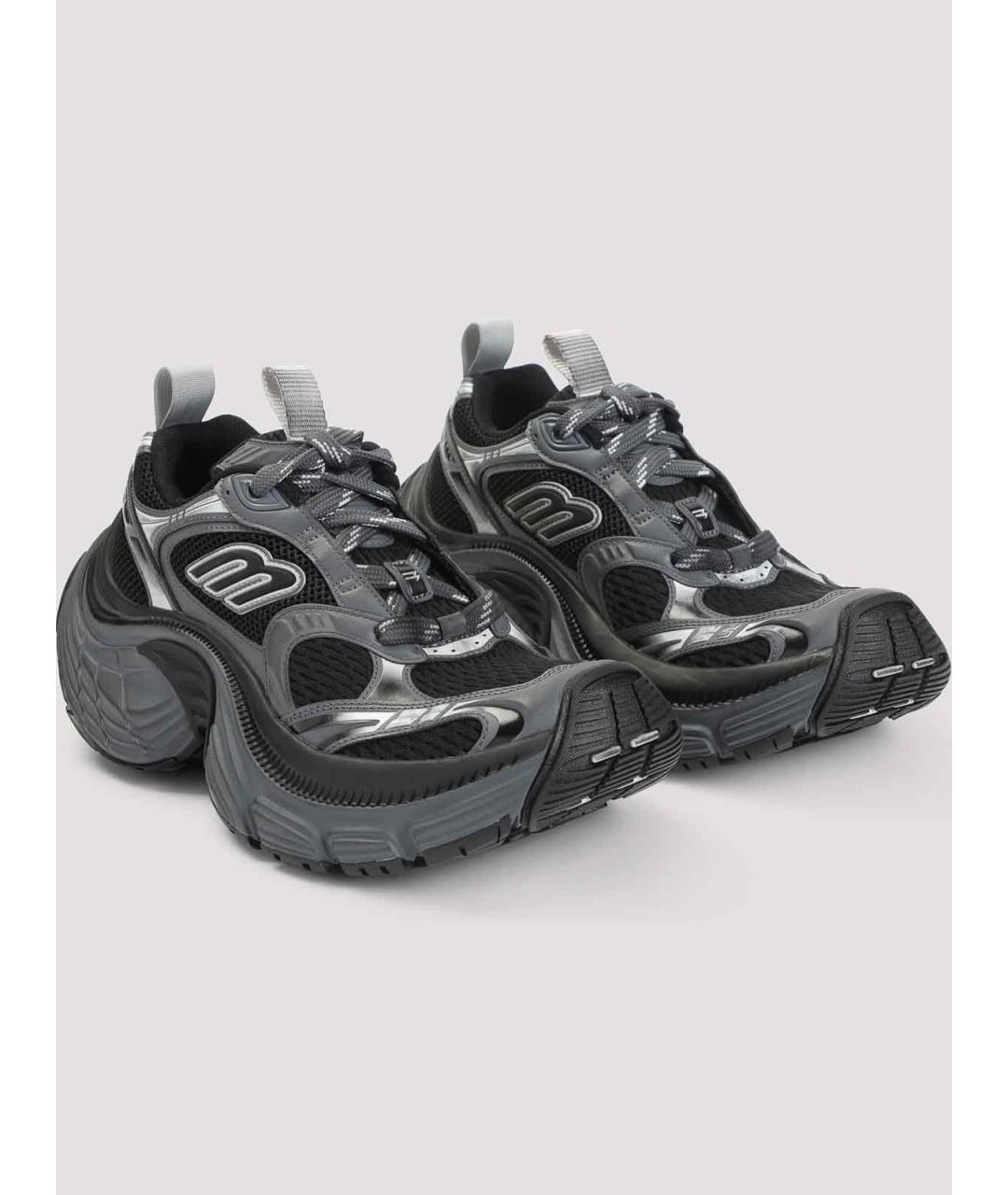 BALENCIAGA Черные синтетические низкие кроссовки / кеды, фото 3