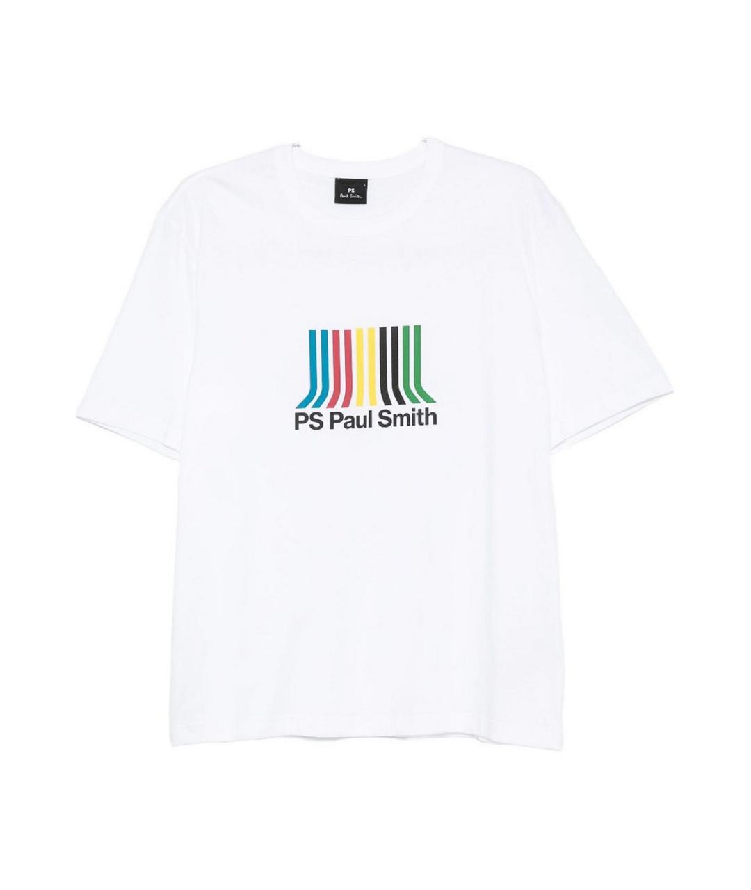 PAUL SMITH Белая хлопковая футболка, фото 1