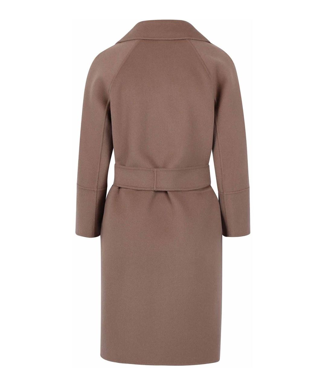 'S MAX MARA Коричневое шерстяное пальто, фото 2