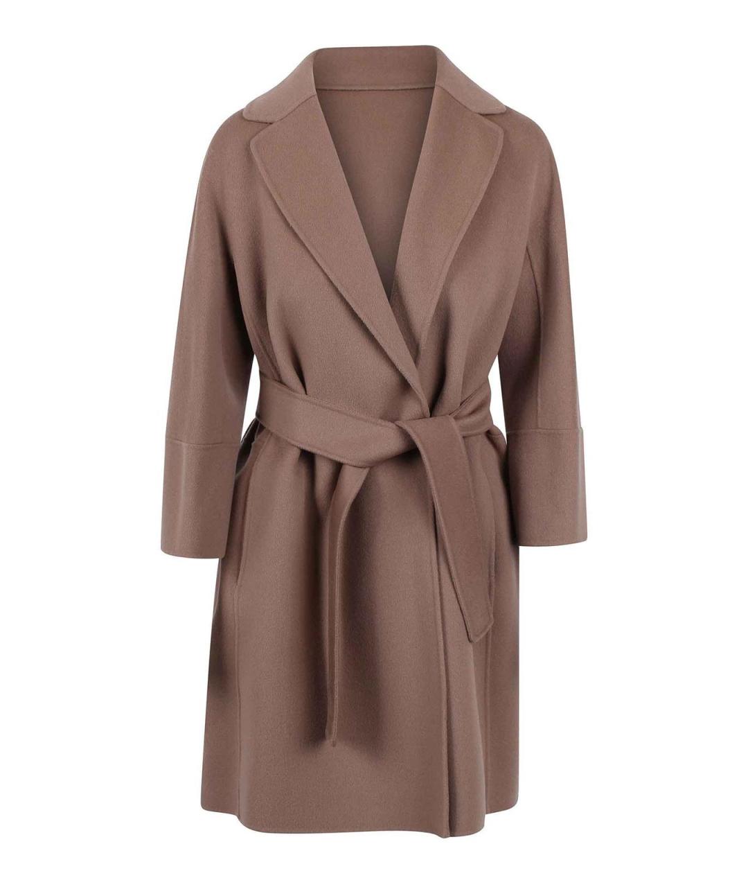 'S MAX MARA Коричневое шерстяное пальто, фото 1